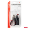 Adapter krokodylki do gniazda zapalniczki 12V 24V 15cm AMIO-03803