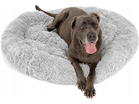 LEGOWISKO DLA PSA KOTA 80 CM DUŻE OKRĄGŁE PLUSZOWE MIĘKKIE POSŁANIE DLA ZWIERZĄT ROZMIAR L