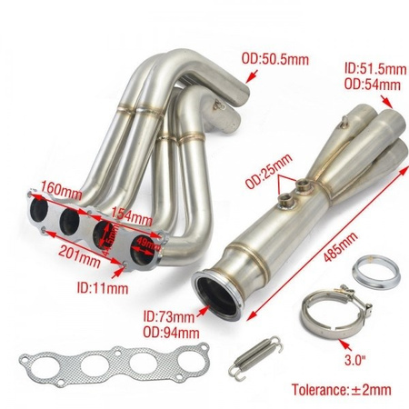 Kolektor wydechowy RBS Technology Honda K20 92-00