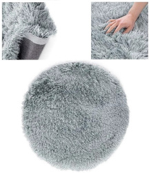 DYWAN FLORO OKRĄGŁY 80 CM SHAGGY DŁUGI WŁOS MIĘKKI DEKORACYJNY