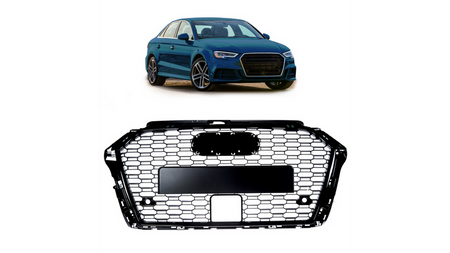 Grill sportowy Gloss Black AUDI A3 Facelift 2016-2020
