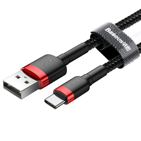 Kabel USB na USB-C Baseus Cafule 2A 2m czerwono-czarny