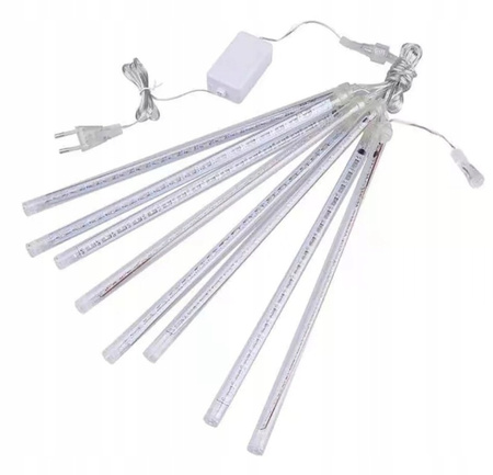 LAMPKI ZEWNĘTRZNE 192 LED METEORY 30CM SPADAJĄCY ŚNIEG SOPLE DESZCZ