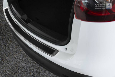 Nakładka na zderzak tylny do MAZDA CX-5 Carbon+Stal