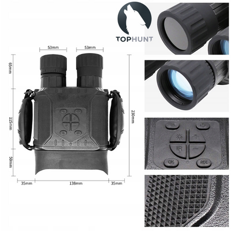 Noktowizor TOPHUNT NV-900 IR 3W zasięg 400m + 32GB