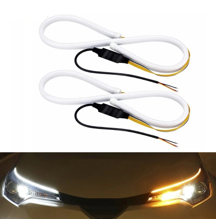 Światła do jazdy dziennej plus kierunkowskaz DRL LED 60cm /2szt/