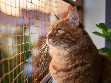 SIATKA ZABEZPIECZAJĄCA 3 X 8 M OCHRONA PRZED WYPADNIĘCIEM DLA KOTA PRZECIW GOŁĘBIOM OCZKO 5 X 5 CM NA BALKON OKNO