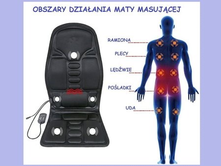 MATA MASUJĄCA GRZEJĄCA Z PILOTEM DO SAMOCHODU DO DOMU MATA NA SIEDZENIE MASUJĄCA