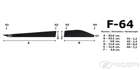 Toyota Rav4 2019 listwy boczne F-64