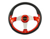 Kierownica PCV płaska black/red