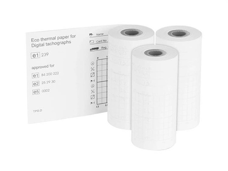 Papier do tachografu cyfrowego, 3 rolki po 8 m (35704)