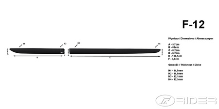 Toyota Rav 4 11-12 listwy boczne