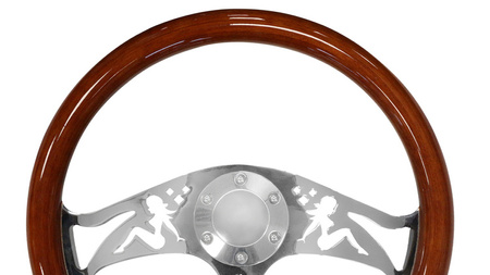 Kierownica 380mm Drewno