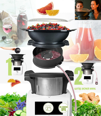 SOKOWNIK PAROWY DO ROBOTA KUCHENNEGO THERMOMIX SZARY ZESTAW CZĘŚĆ ZAMIENNA