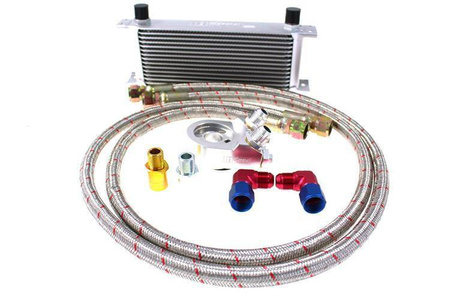 Zestaw chłodnicy oleju D1Spec 15 rzędów + Adapter