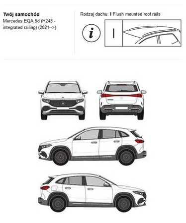 Bagażnik dachowy CRUZ S-FIX Mercedes GLA H247 EQA H243
