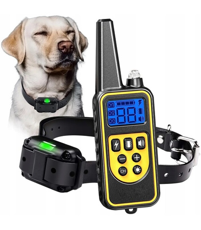 ELEKTRYCZNA OBROŻA TRENINGOWA DLA PSA Z PILOTEM WODOODPORNA ZASIĘG 800 M