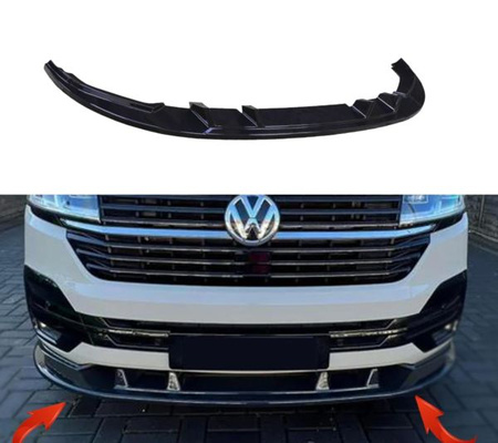 PRZEDNIE SPOILER VW TRANSPORTER T6.1 19-24 GLOSS