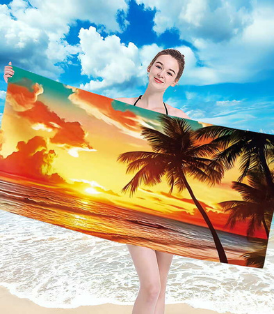 RĘCZNIK PLAŻOWY KĄPIELOWY 100 X 180 CM MIKROFIBRA DUŻY SZYBKOSCHNĄCY MIĘKKI KOLOROWY