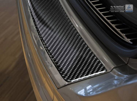 Nakładka na zderzak tylny do Volvo XC60 Carbon (czarny)