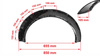 Poszerzenia nadkoli Forged Carbon Look Big 4szt.