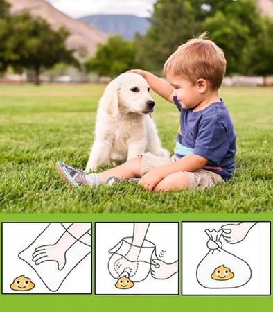 WORECZKI NA PSIE ODCHODY 24 ROLKI + ETUI WORKI NA KUPY ZWIERZĘCE MOCNE WYTRZYMAŁE BIODEGRADOWALNE