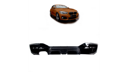 Tylny dyfuzor Gloss Black  BMW 1 (F20, F21) Hatchback Facelift 2015-2019