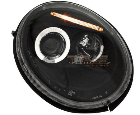 Reflektory lampy przednie ringi black VW New Beetle