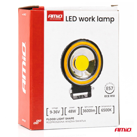 Lampa robocza halogen LED szperacz AWL83 48W 3600LM 12V 24V AMIO-04427