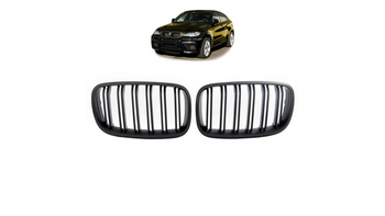 Grill sportowy podwójne żeberka Matt Black BMW X6 E71 E72 X5 E70 2007-2013