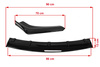 Uniwersalny splitter przedniego zderzaka (3-częściowy) Gloss Black