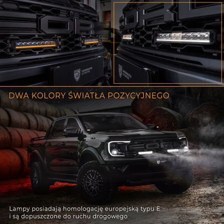 LED BAR Zestaw lamp oświetlenie LED w grill do FORD RANGER IV 2022-