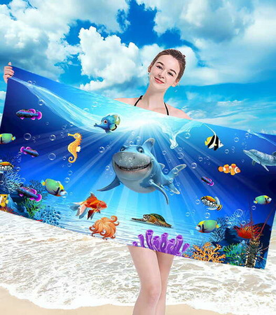 RĘCZNIK PLAŻOWY KĄPIELOWY 100 X 180 CM MIKROFIBRA DUŻY SZYBKOSCHNĄCY MIĘKKI KOLOROWY