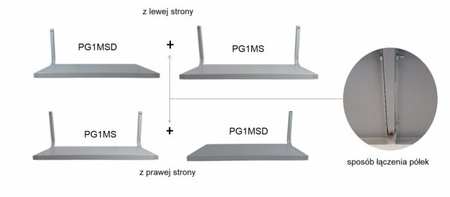 Półka garażowa dodatkowa PG1MSD