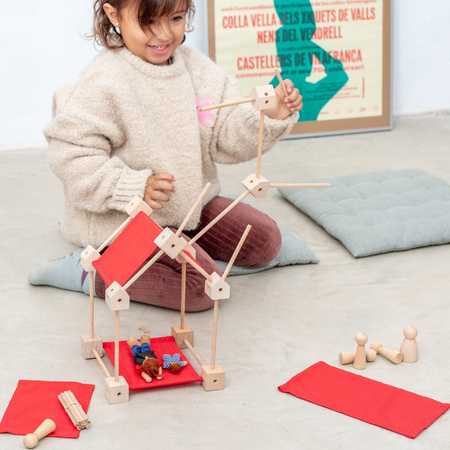 Drewniane klocki konstrukcyjne Mini Trigonos S - 42 el.