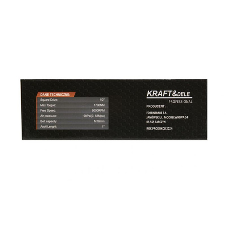 KLUCZ PNEUMATYCZNY UDAROWY 1/2" 1700Nm KD5782