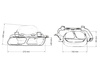 Końcówka tłumika 210x80mm wejście 140x85mm Mercedes A45 S600