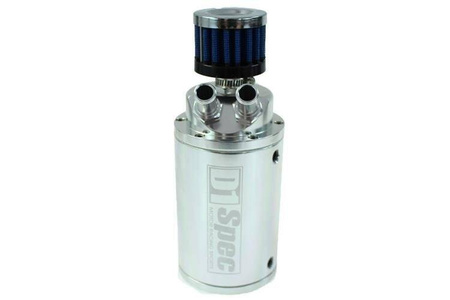 Oil catch tank 0.7L 9mm / 15mm D1Spec Silver + Filtr