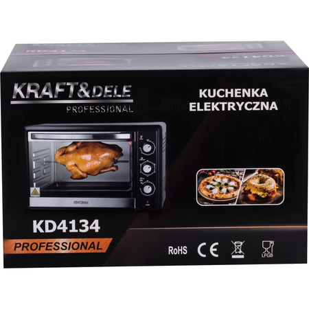 KUCHENKA ELEKTRYCZNA 45L 2000W FUNKCJA ROŻNA+AKCESORIA KD4134