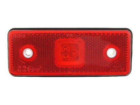 Lampa obrysowa LED wpuszczana czerwona 12/24V
