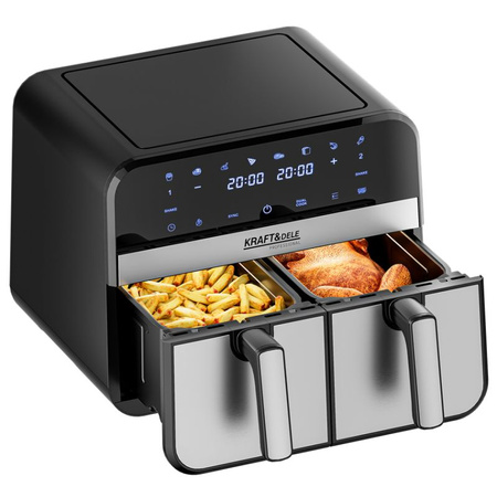 FRYTKOWNICA BEZTŁUSZCZOWA AIRFRYER 9L 2500W DWIE KOMORY +LCD KD4180