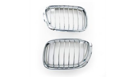 Grill sportowy pojedyncze żeberka All Chrome BMW X5 E53 przed liftem 1999-2003