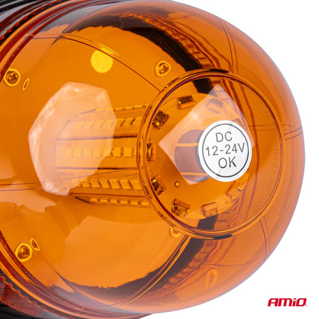 Lampa ostrzegawcza błyskowa kogut 80 LED magnes R10 12V 24V W09M AMIO-01502