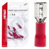 Konektory izolowane żeńskie płaskie 5.6mm 0.5-1.5mm2 10A 10 szt. AMIO-03061