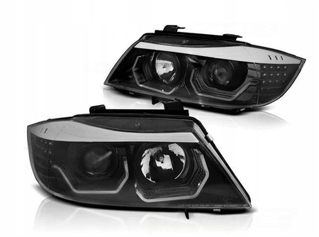 Lampy Bmw E90 E91 05-08 3d led black ringi 3d
