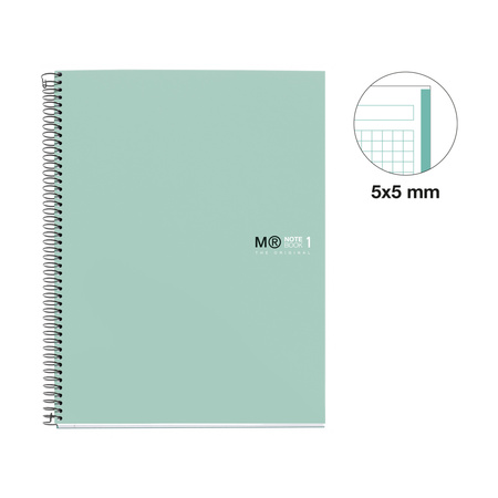 Notebook Miquelrius A4 NB1 AQUA 80 stron kratka