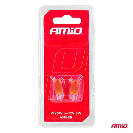 Żarówki halogenowe T10 W5W W2.1x9.5d 12V 2szt. blister AMIO-03347
