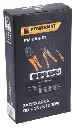 Zaciskarka do tulejek i końcówek zestaw PM-ZDK-8T