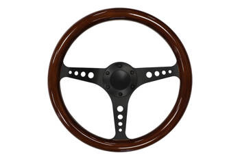 Kierownica 350mm Drewno Black