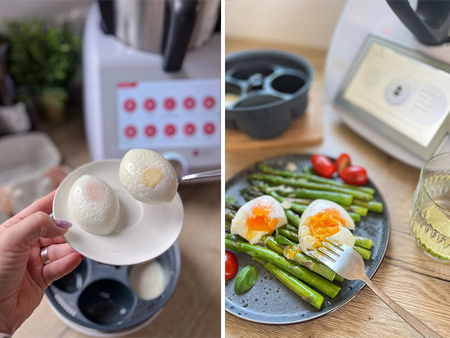 WKŁADKA DO GOTOWANIA JAJEK THERMOMIX MONSIEUR SMART CONNECT NA 5 JAJEK SZARA CZĘŚĆ ZAMIENNA